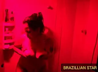 Gostosa With Big Tits And Ass Takes Bath, Craving Monster Cock Blowjob