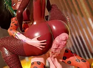 Futanari Halloween Monster Cock Fucking Big Ass Babe