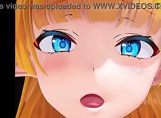 Elf Girl Gets Ass Fucked and Cummed in MMD Hentai Anime