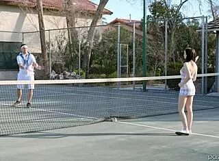 Selina Imai's Pussy Gets Stuffed After Losing Pickleball Game With Cumshot.
