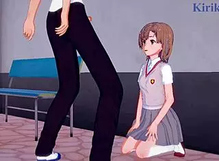 Mikoto Misaka and Kuroko Shirai in wild hentai sex scene