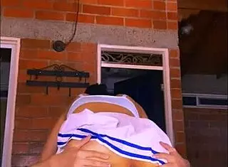 The shy petite Latina student cheats with her tight pussy, slowly relaxing for full orgasm in college while he goes gentle