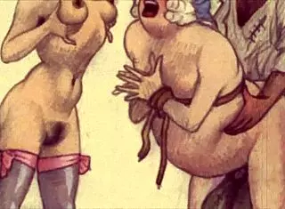 Discover the beauty of vintage erotic art in these antique cartoons!