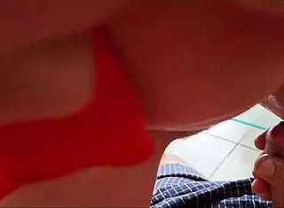 cuckold wife takes massive creampie from strangers and empties her cunt on husband's cock