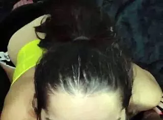 White Moon Deepthroats and Swallows Cum After Bath