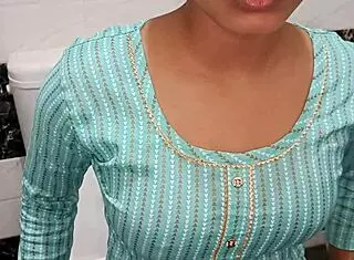 Hot young indian step sister caught masturbating in bathroom while watching porn