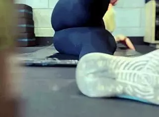 training in gym gets me wet, dripping down legs in public view