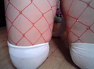 hey guys, check out my big ass and wet pussy in this christmas doggystyle show with dildo and fishnets!