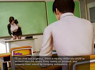 exploring the academy in this hentai game adventure