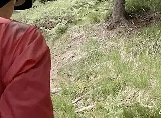 Liz and Ted bike then have outdoor sex.