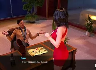 flirting with the boss at work in fashion business hentai