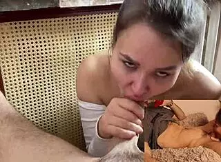 Marycandy catches him watching porn for deepthroat POV