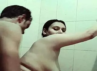 in the bathroom, the desi girl gets fucked by big cock
