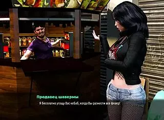 Fashion business model shows her tits in alley E1 58.