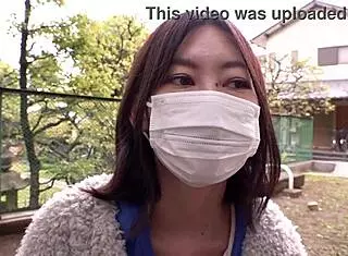 Married Japanese Woman Exposes Small Tits in Park Fetish