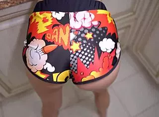 Horny couple fucking and playing with pussy vibrator, cum on ass from my pov