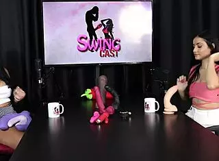 Karen Gonçalves Strips for Blowjob and Doggy in Sheer Red