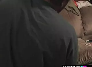 Hot brunette fucking in close view