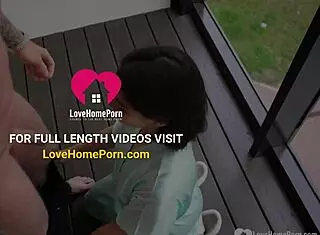 brunette babe deepthroats on her knees homemade