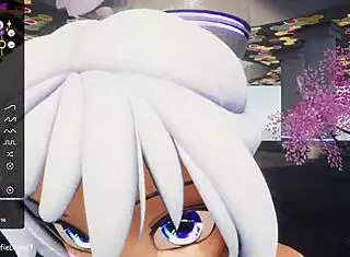 Feel intense POV blowjob from Elfie Love in 3D VRChat