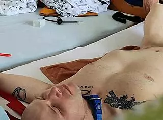 Hogtied twink gets teabagged, rimmed, spanked, and edged in dirty fun.