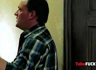 Stepdad Rocks Stunning Brunette Cheerleader Hard