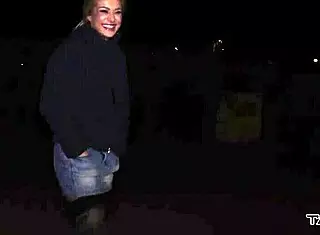 uh, rescued blonde helps stranger in van with her perfect bod