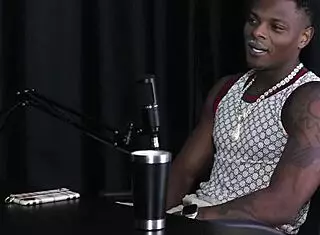 Will Mastro in sheer red lingerie