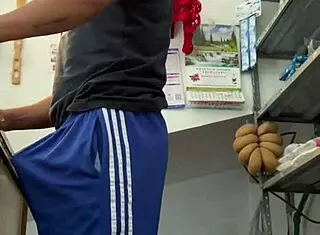 Young Mexican Masturbates In Grocery Store!