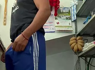 Young Mexican Masturbates In Grocery Store!