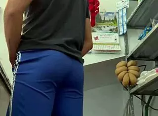 Young Mexican Masturbates In Grocery Store!
