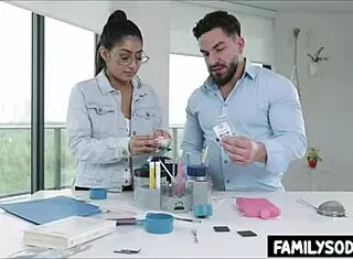 I Fuck My Nerdy Stepsister With Braces In The Lab