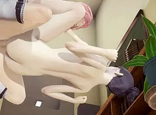 Hentai Uncensored - Shoko’s Hard Sex in Library from Japanese Anime Game Porn