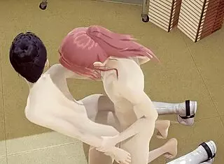 Hentai Uncensored - Shoko’s Hard Sex in Library from Japanese Anime Game Porn