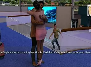 Blonde wife and teen stepmother play game