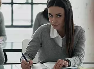 Blonde hottie Lola Reve seduces the caretaker with blowjob and doggystyle