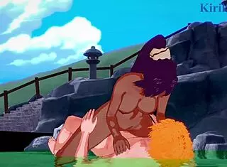 Watch Rukia, Orihime, Yoruichi, and Ichigo in intense 3p creampie hentai?
