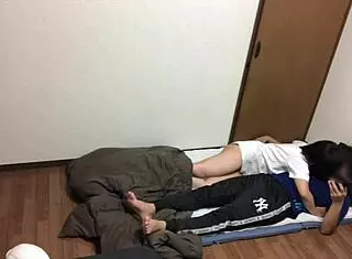 Amateur Couple Enjoys Private Time In Bedroom While Kids Are Away