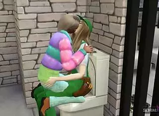 plumber gets paid with lesbian sex in hot 3d animations