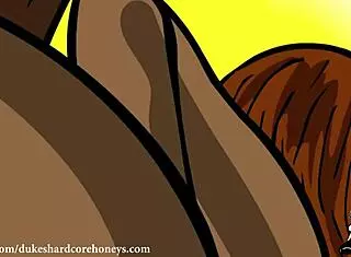 Ebony BBW Takes Huge Cock Up Ass!