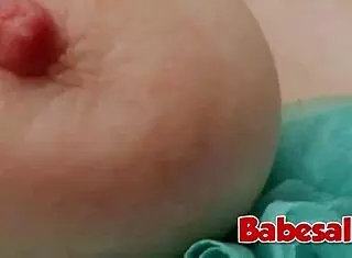 i'm babesalicious, a curly redhead teen masturbating with dildo on my natural tits and pussy