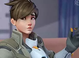 Tracer engages in intense action with Redmoa in this animated scene