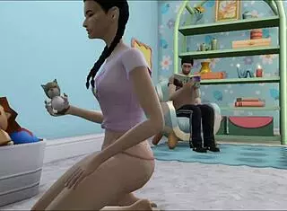 My Little Niece Bored With Toys Wants To Play With My Hard Dick And Ride