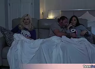 Stepdad Claims Asexual, Petite Teens Test Him With Ffm