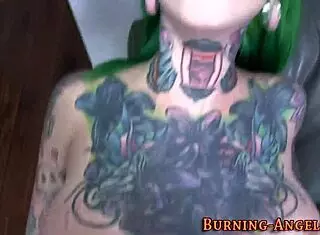 Did you see tattooed goth emo get facial?