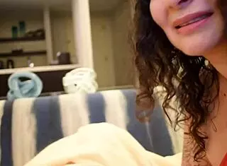 Big Booty Milf Sucks Young Guy’s Dick While He Sleeps