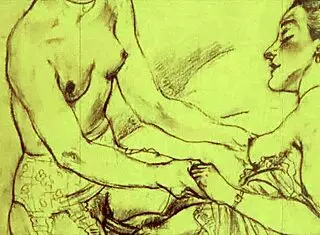 Vintage Illustration Showcasing Erotic Antique Art In Detail.