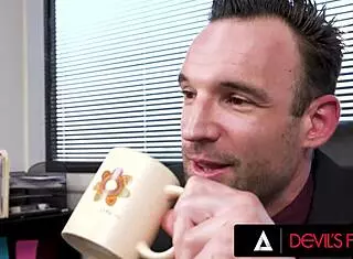 Gorgeous April Olsen getting pounded in the office