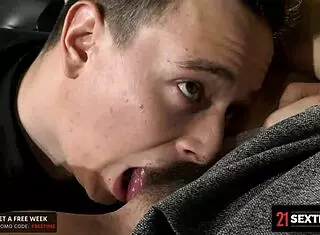 Curvy gilf sweats hard during intense pussy pounding