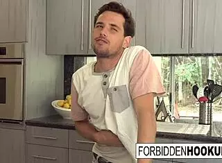 Food delivery turns into wild step-siblings banging session